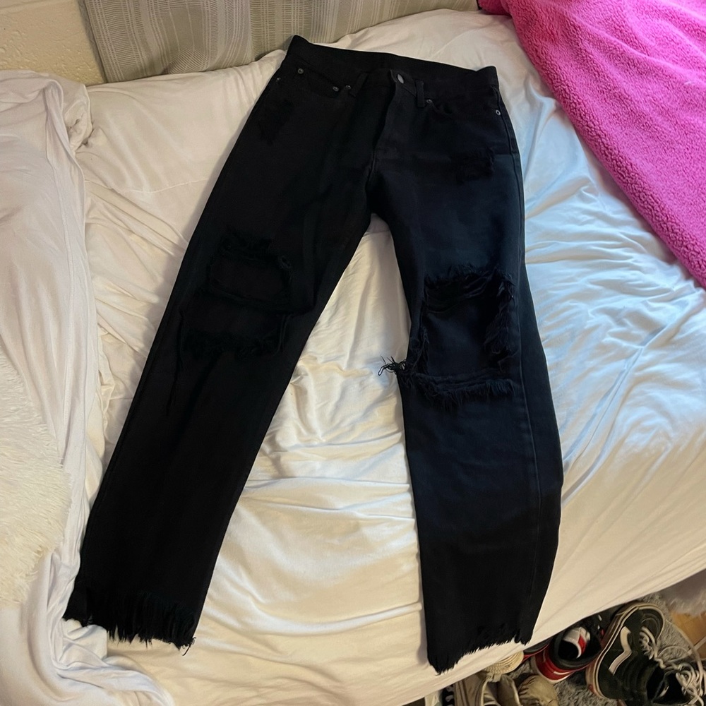 LF CARMAR Emilia Black Ripped Jeans - Picture 4 of 6